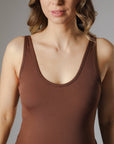 STRETCHSUIT™ Maternity Jumpsuit - Chocolate