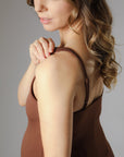 STRETCHSUIT™ Maternity Jumpsuit - Chocolate