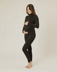 STRETCHSUIT Maternity Jumpsuit with Built-In Bra Support - Black