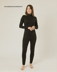 STRETCHSUIT Maternity Jumpsuit with Built-In Bra Support - Black