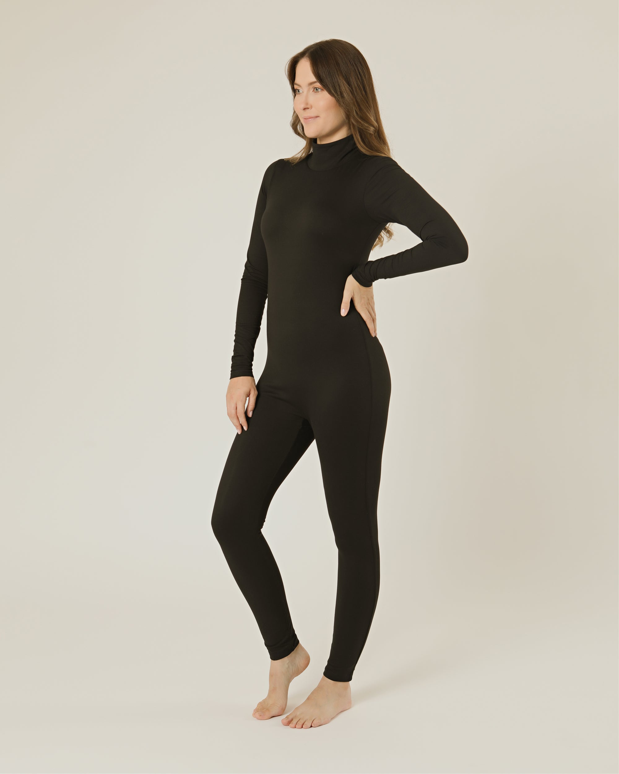 STRETCHSUIT Maternity Jumpsuit with Built-In Bra Support - Black