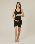 STRETCHSUIT Maternity Playsuit with Built-In Bra Support - Black