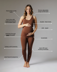 STRETCHSUIT™ Maternity Jumpsuit - Chocolate