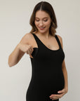 STRETCHSUIT™ Maternity Jumpsuit with Built-In Bra Support - Black