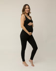 STRETCHSUIT™ Maternity Jumpsuit with Built-In Bra Support - Black