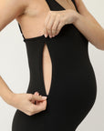 STRETCHSUIT™ Maternity Jumpsuit with Built-In Bra Support - Black