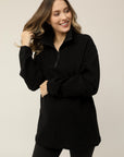 *PRE-ORDER Oversized Quarter Zip Sweater - Black