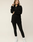 *PRE-ORDER Oversized Quarter Zip Sweater - Black
