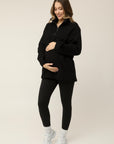 *PRE-ORDER Oversized Quarter Zip Sweater - Black