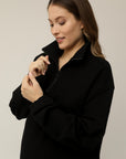 *PRE-ORDER Oversized Quarter Zip Sweater - Black