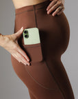 Maternity Leggings - Chocolate