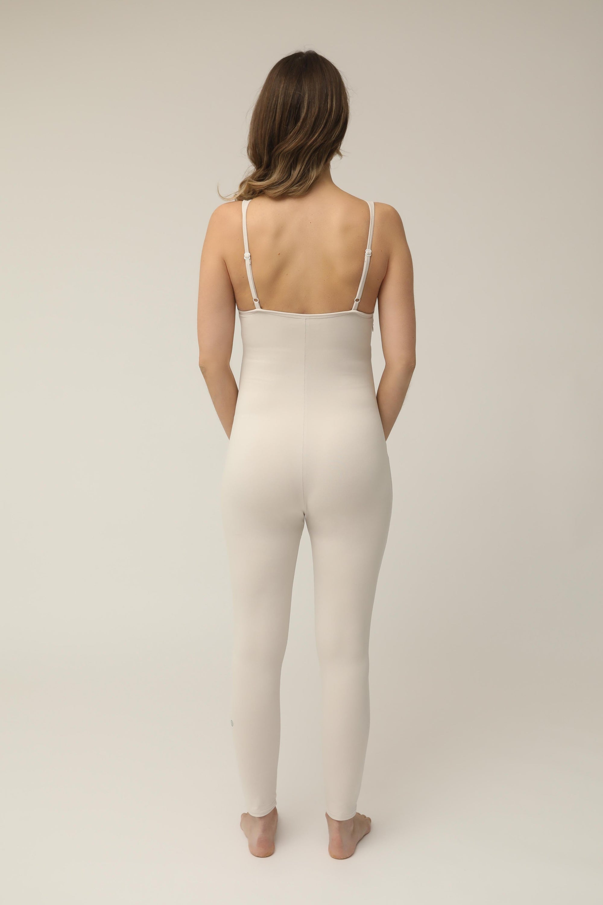STRETCHSUIT™ Maternity Jumpsuit with Built-In Bra Support (Oat)