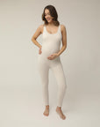 STRETCHSUIT™ Maternity Jumpsuit with Built-In Bra Support - Oat