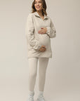 STRETCHSUIT™ Oversized Quarter Zip Sweater (Oat)