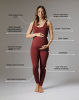 STRETCHSUIT™ Maternity Jumpsuit - Burgundy