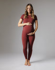Maternity Leggings - Burgundy