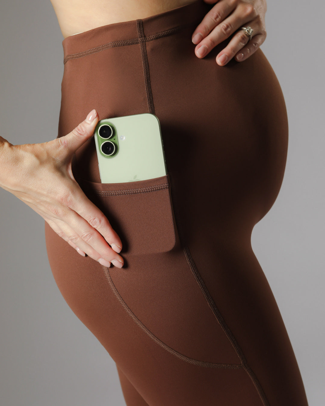Maternity Leggings - Chocolate