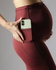 Maternity Leggings - Burgundy