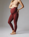 Maternity Leggings - Burgundy